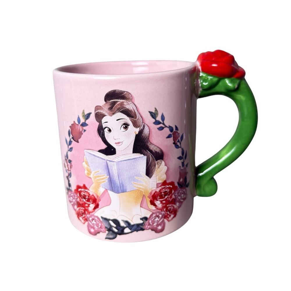 Disney Beauty & The Beast Princess Belle “Dreams in Bloom” Mug Rose Handle